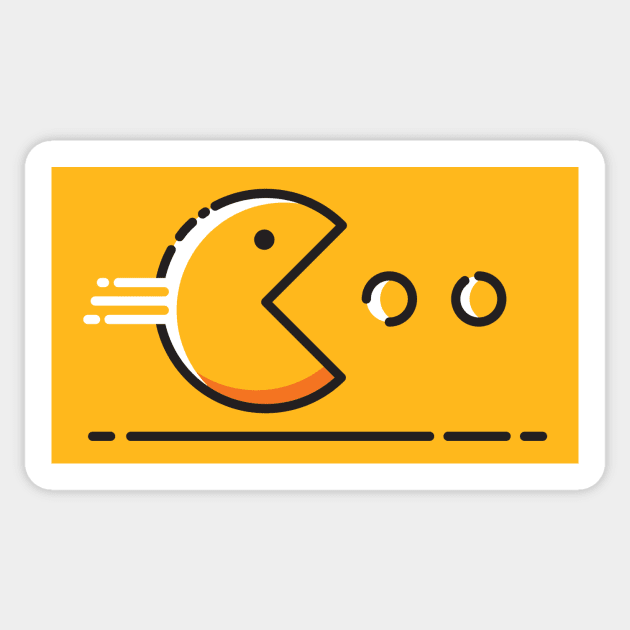 Waka Waka PacMan! Sticker by The_SaveState